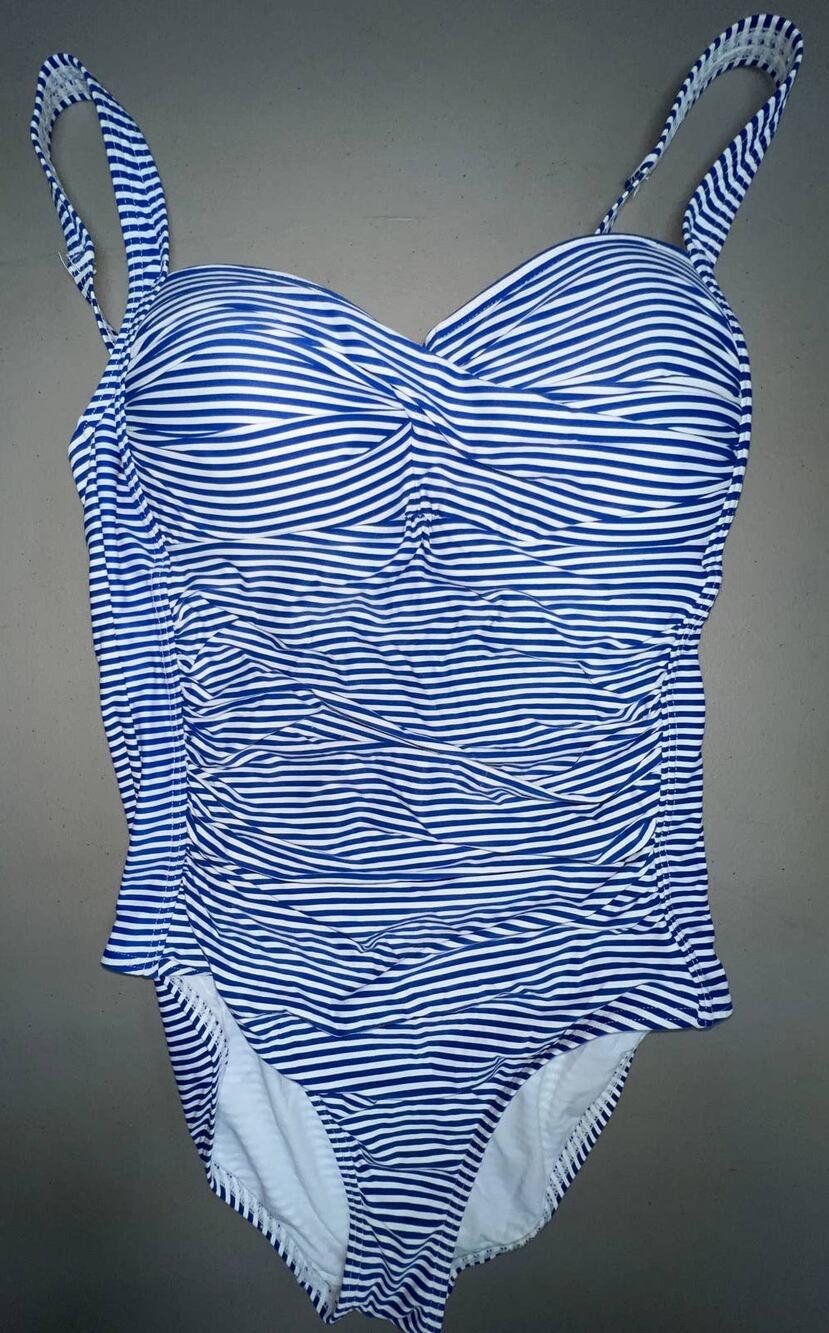 NWOT NipTuck One Piece Swimsuit Riviera Stripe Joanne Tummy Control US 8